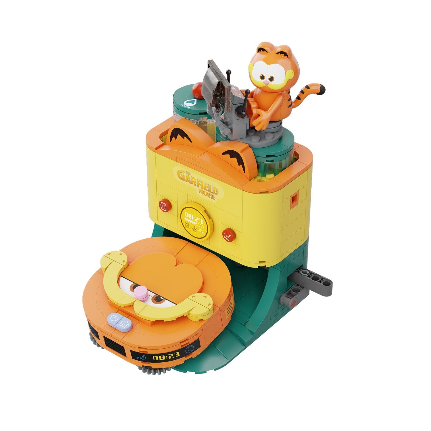 ROBOT VACUUM SET CONSTRUCCION 16,5 CM GARFIELD THE MOVIE FANTASTIC MACHINES SERIES