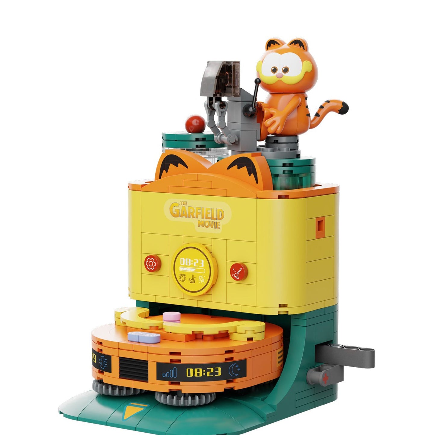 ROBOT VACUUM SET CONSTRUCCION 16,5 CM GARFIELD THE MOVIE FANTASTIC MACHINES SERIES