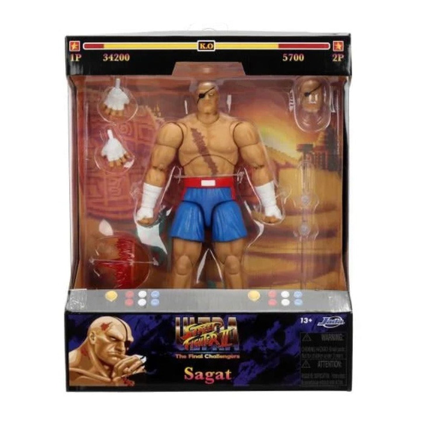SAGAT FIGURA 19 CM ULTRA STREET FIGHTER II: THE FINAL CHALLENGERS