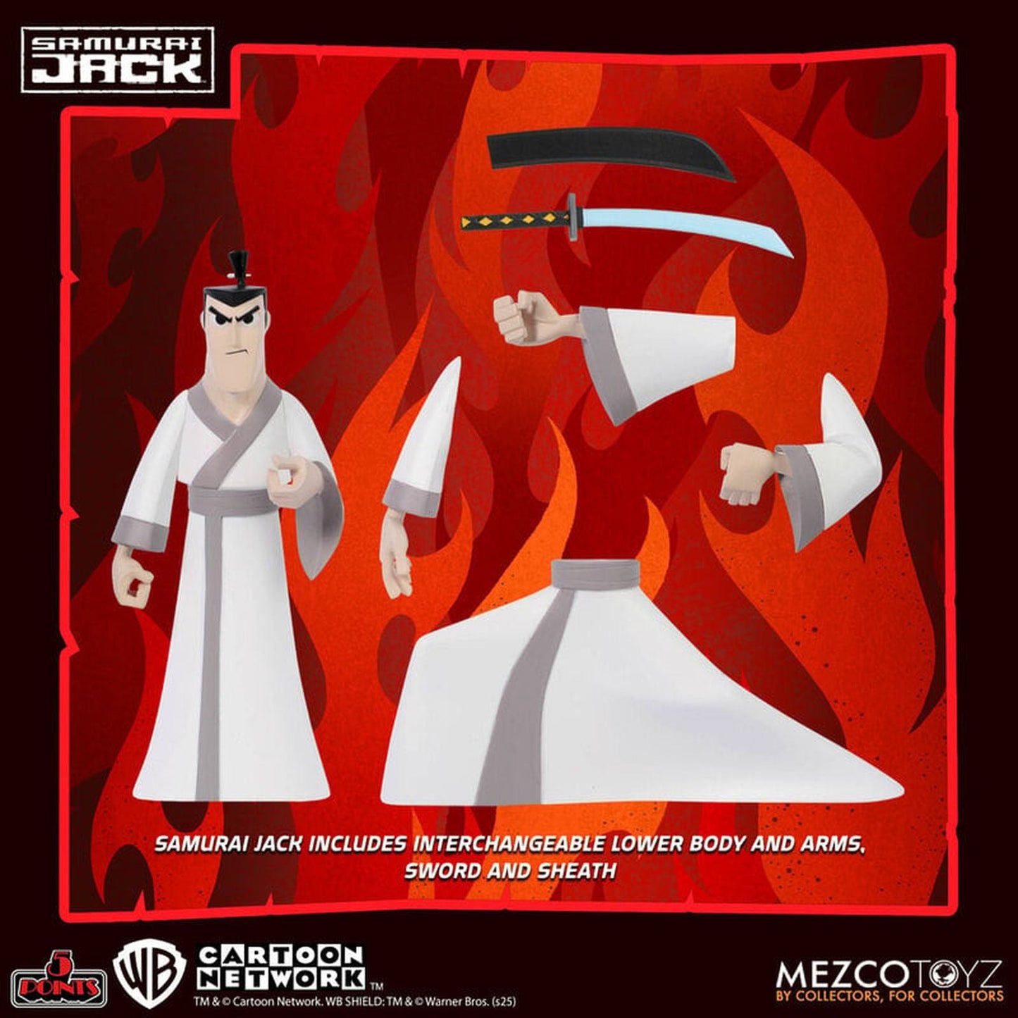 SAMURAI JACK FIGURA 9,5 CM SAMURAI JACK 5 POINTS