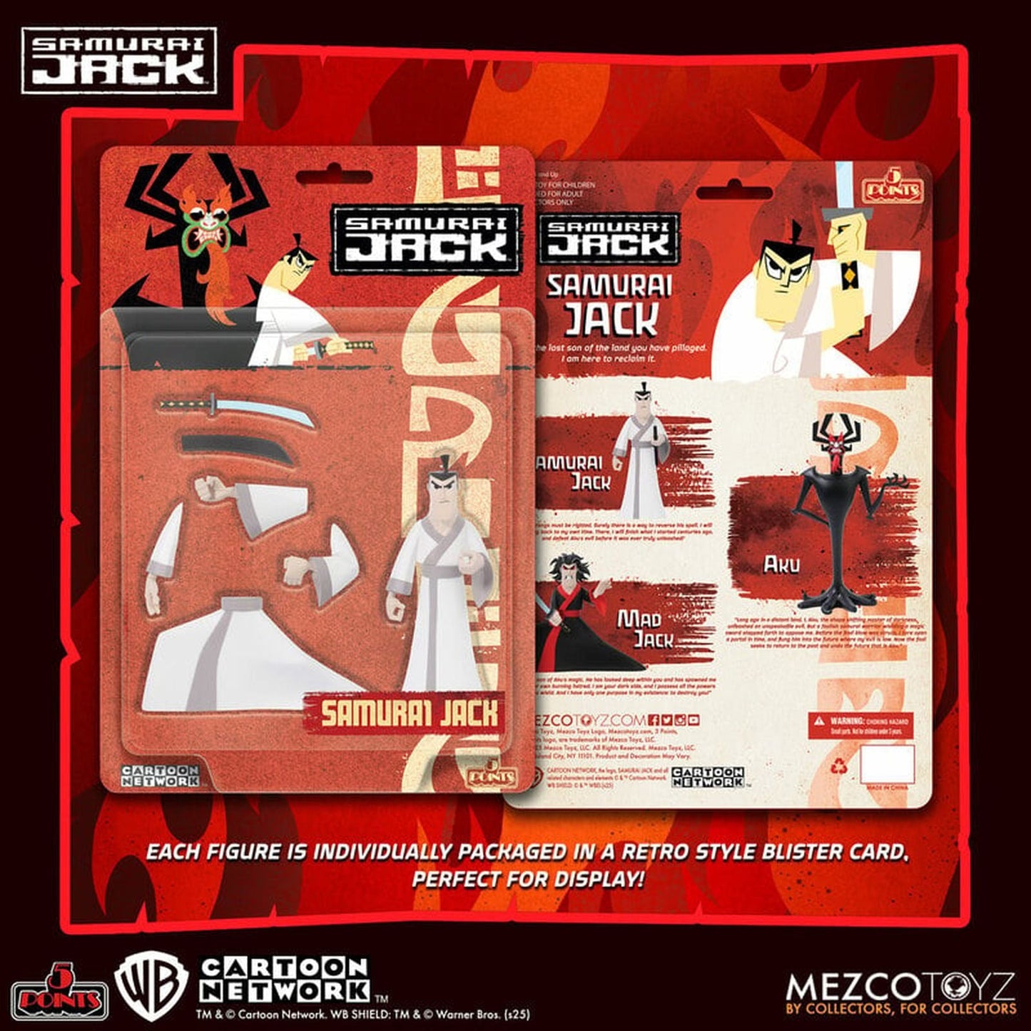 SAMURAI JACK FIGURA 9,5 CM SAMURAI JACK 5 POINTS
