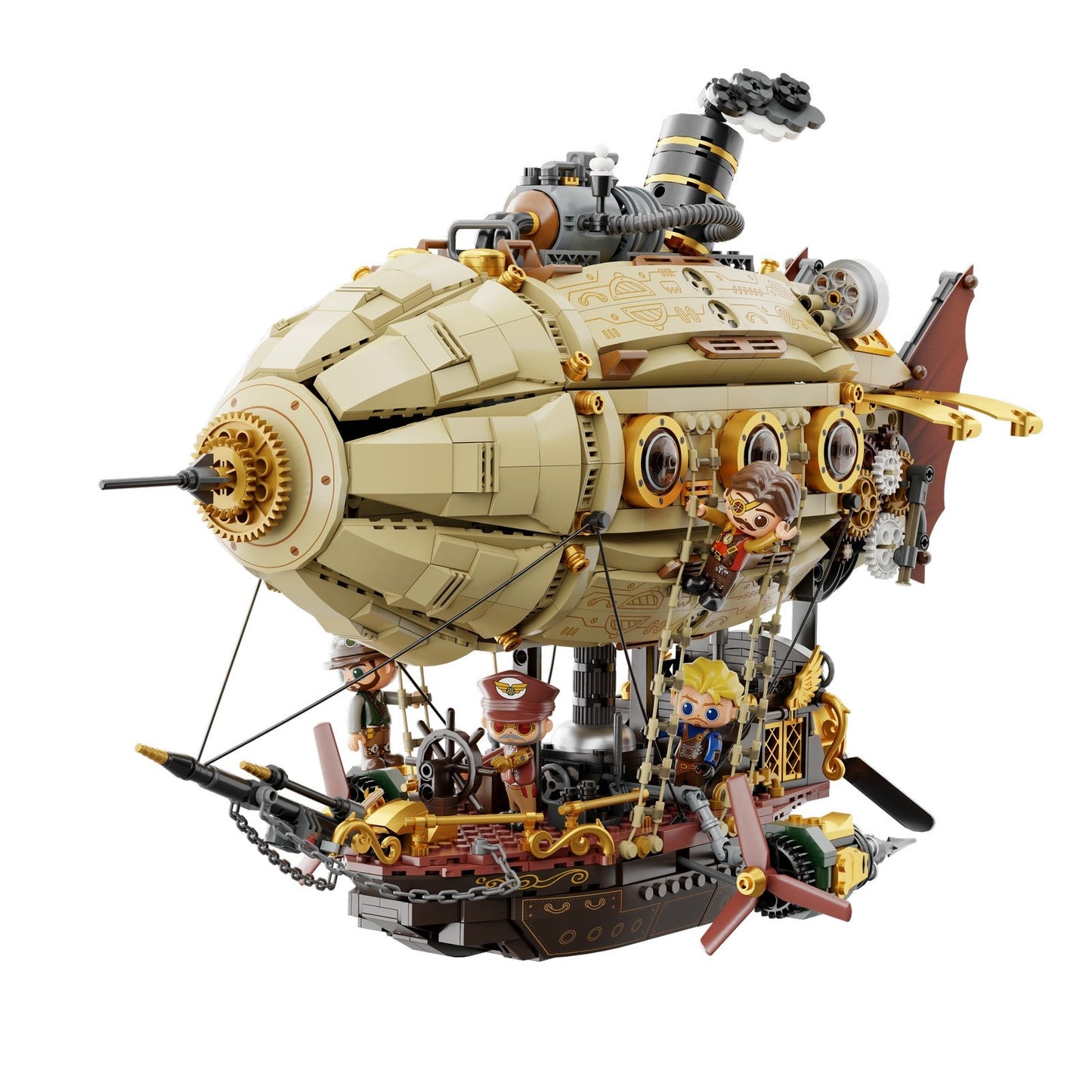 STEAMPUNK AIRSHIP SET CONSTRUCCION 32 CM RETRO SERIES