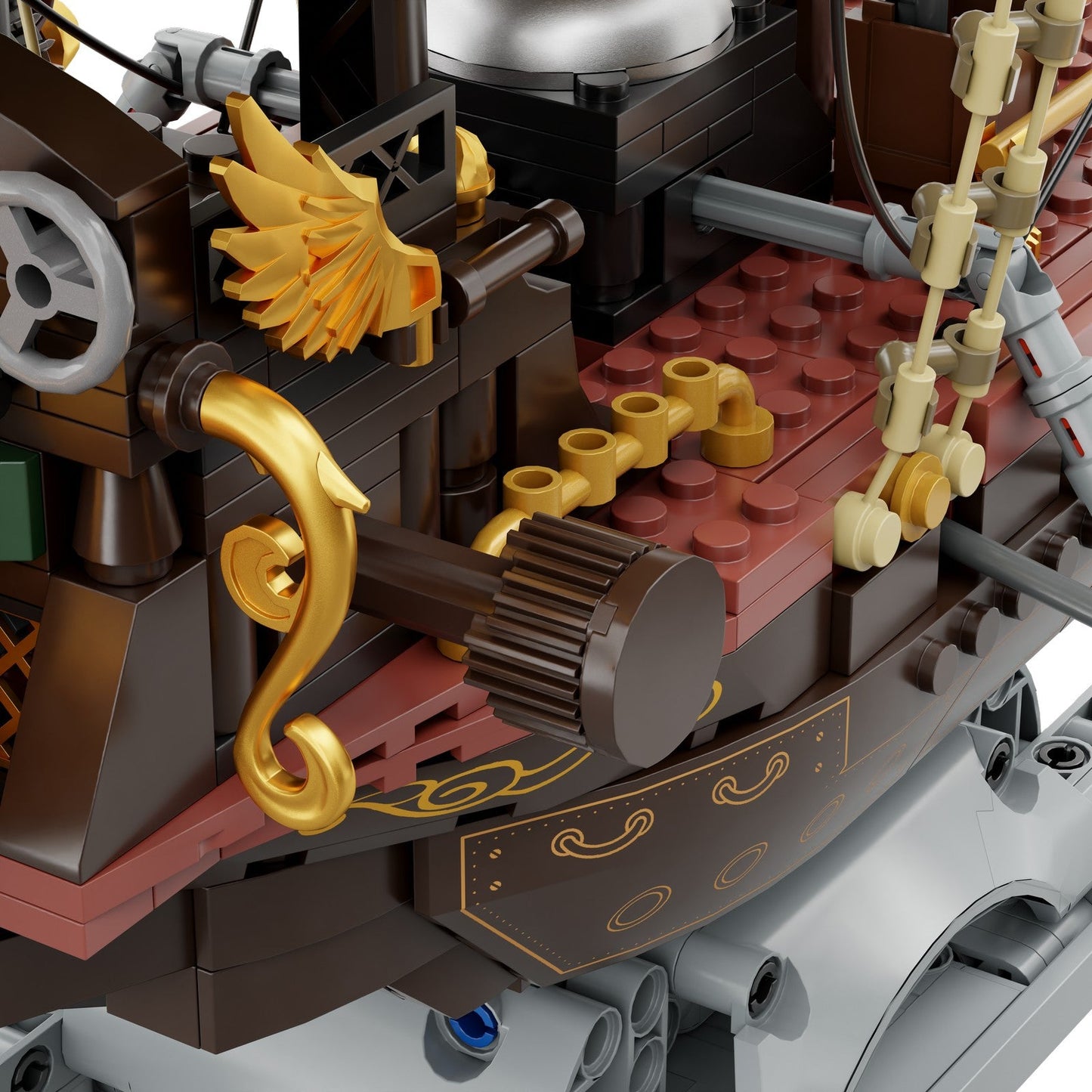 STEAMPUNK AIRSHIP SET CONSTRUCCION 32 CM RETRO SERIES