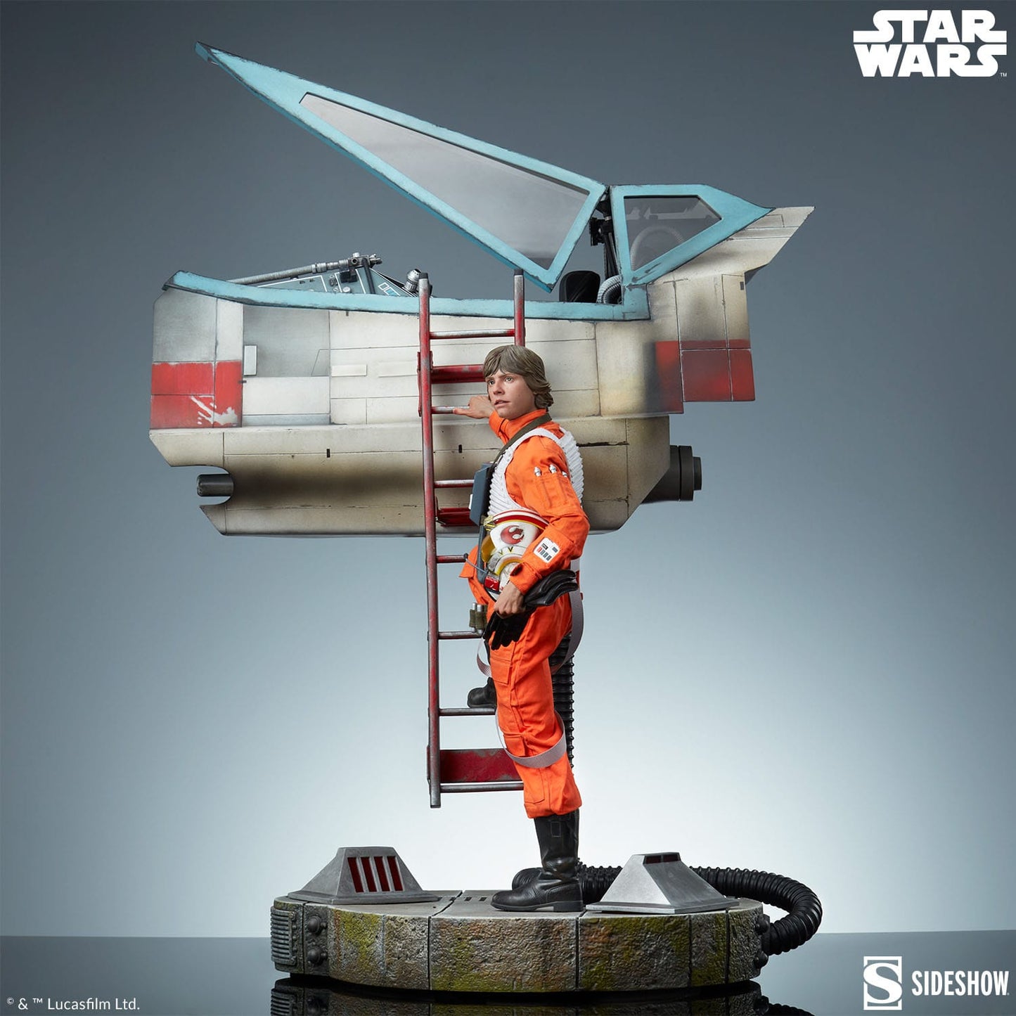 Sideshow Collectibles - Star Wars - Luke Skywalker & X-Wing: Red Five - Estatua Premium Format (76 cm)