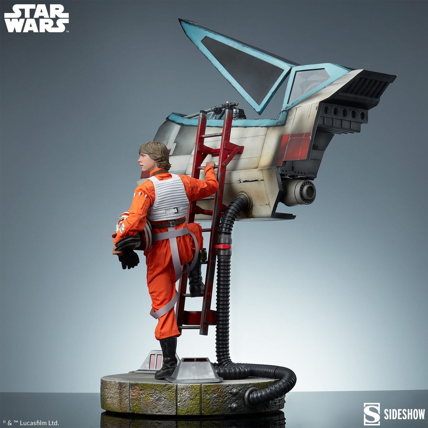 Sideshow Collectibles - Star Wars - Luke Skywalker & X-Wing: Red Five - Estatua Premium Format (76 cm)