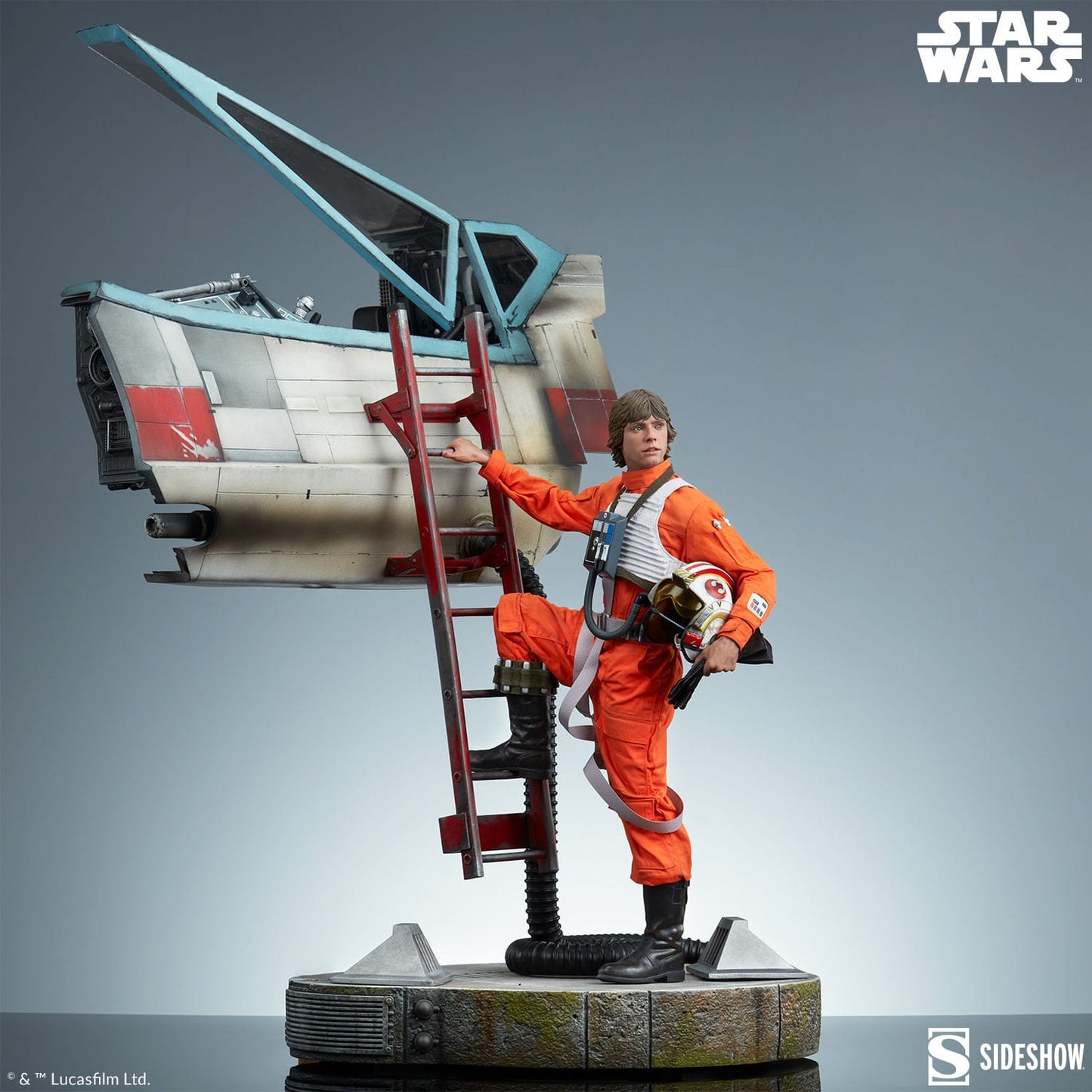 Sideshow Collectibles - Star Wars - Luke Skywalker & X-Wing: Red Five - Estatua Premium Format (76 cm)