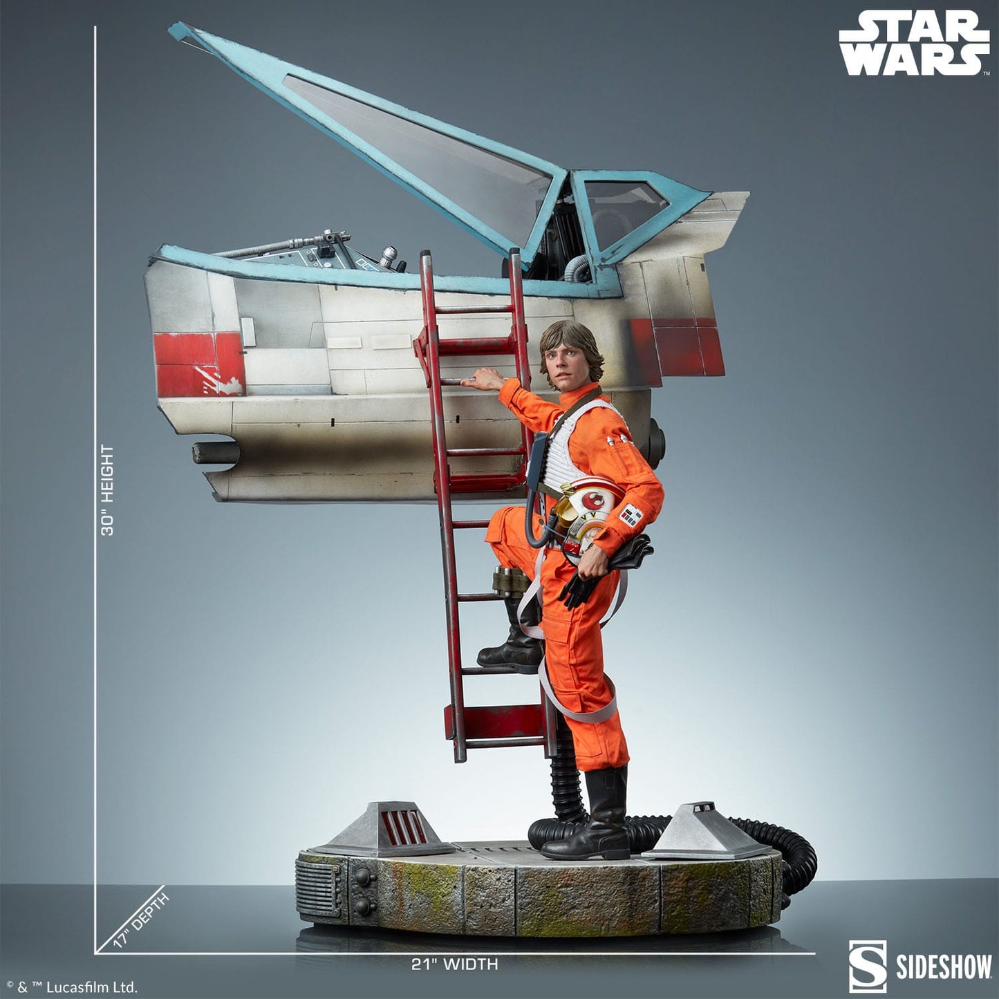 Sideshow Collectibles - Star Wars - Luke Skywalker & X-Wing: Red Five - Estatua Premium Format (76 cm)