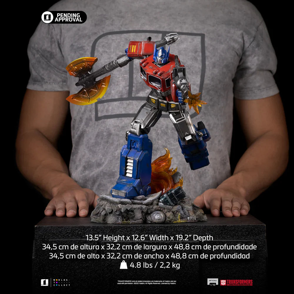 Estatua TRANSFORMERS en resina pintada a mano