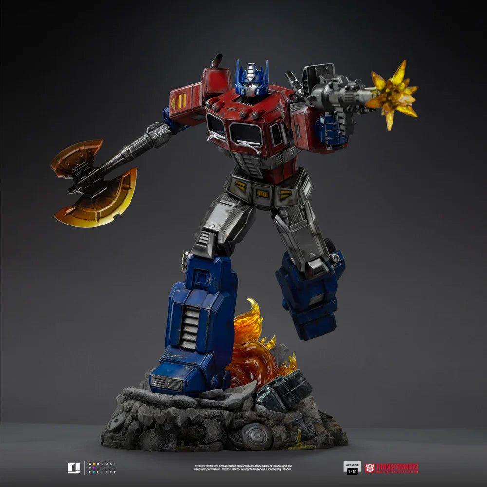 Estatua Statue Optimus Prime Demi Scale 1/20 TRANSFORMERS IRON STUDIOS en resina pintada a mano