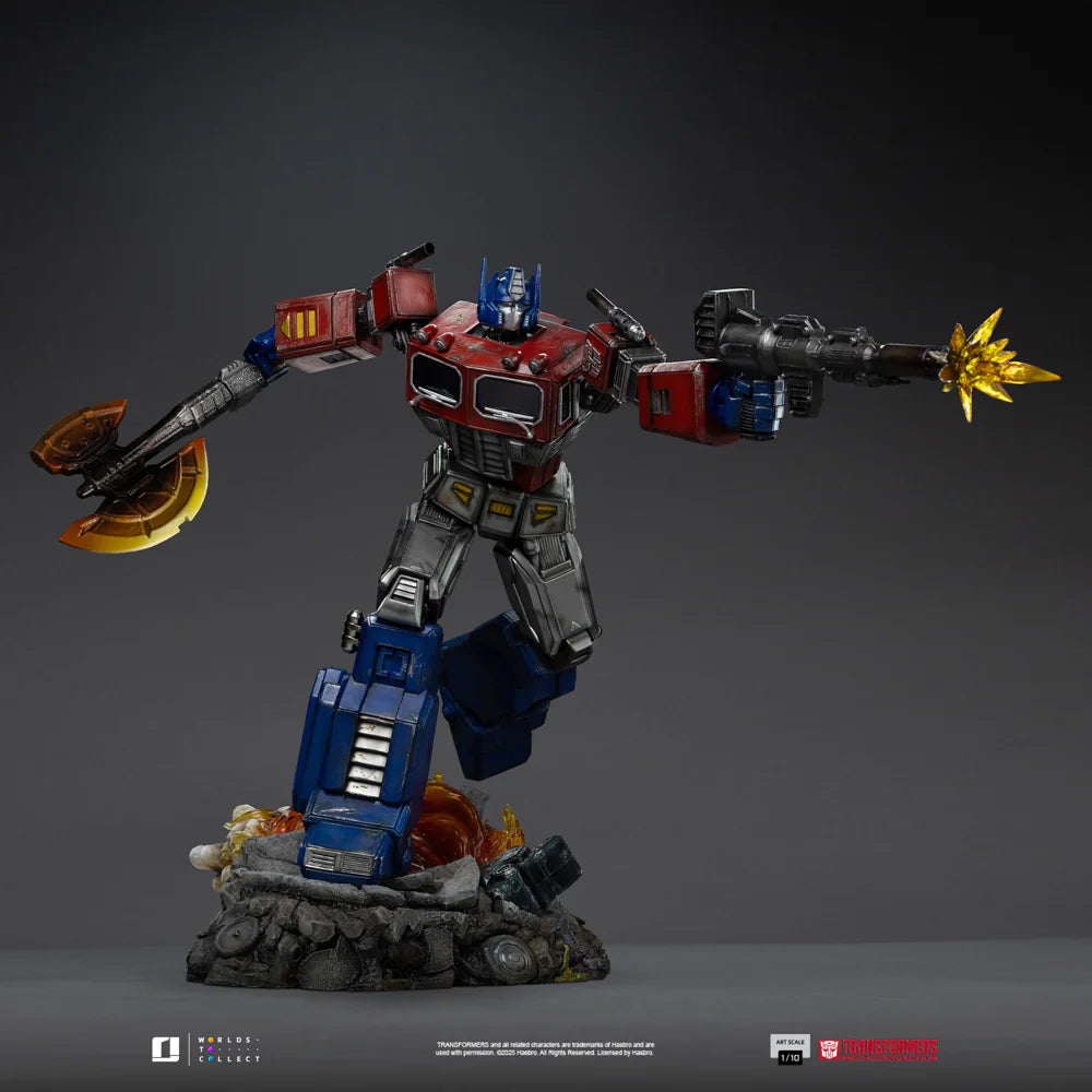 Estatua TRANSFORMERS en resina pintada a mano