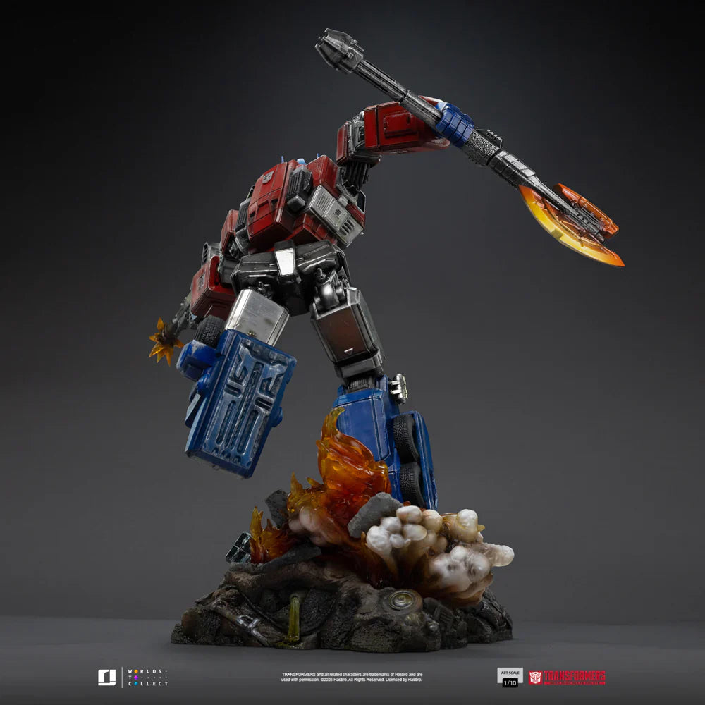 Estatua TRANSFORMERS en resina pintada a mano