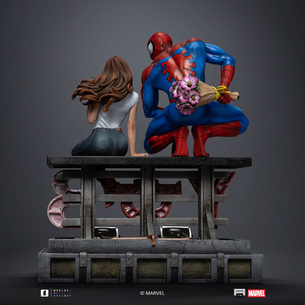 IRON STUDIOS - MARVEL - Statue Spider Man and Mary Jane Comics Diorama 1/6