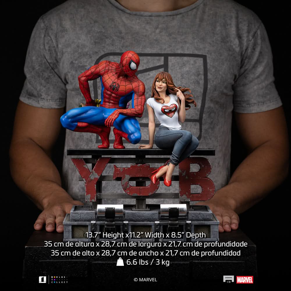 IRON STUDIOS - MARVEL - Statue Spider Man and Mary Jane Comics Diorama 1/6