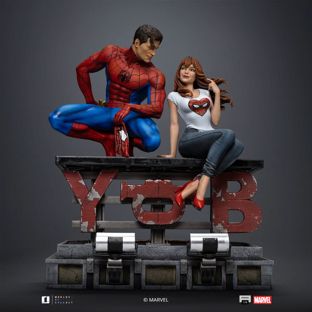 IRON STUDIOS - MARVEL - Statue Spider Man and Mary Jane Comics Diorama 1/6