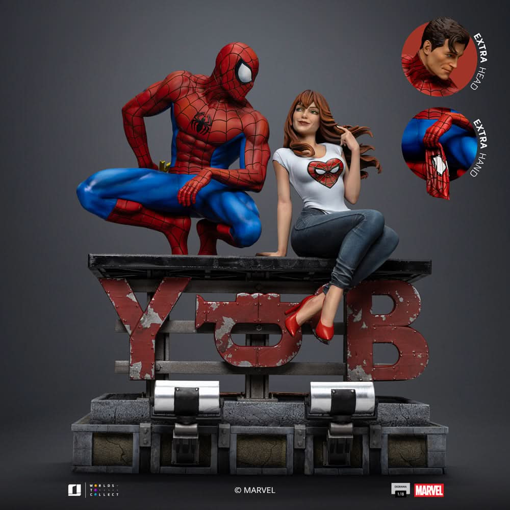 IRON STUDIOS - MARVEL - Statue Spider Man and Mary Jane Comics Diorama 1/6
