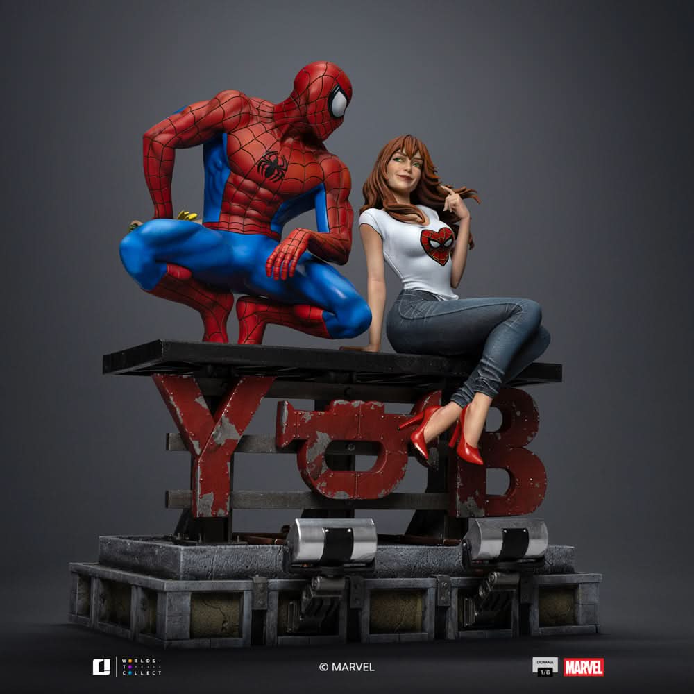 IRON STUDIOS - MARVEL - Statue Spider Man and Mary Jane Comics Diorama 1/6