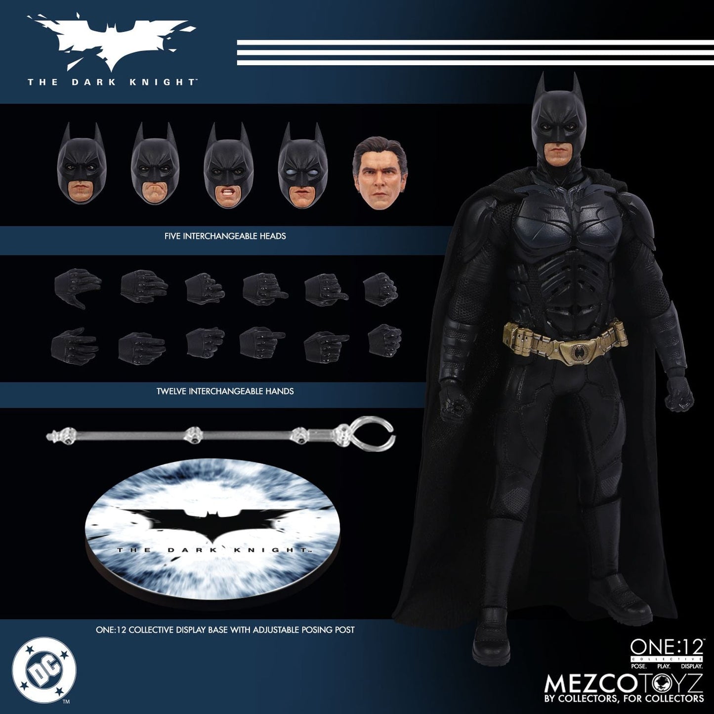 THE DARK KNIGHT BATMAN FIGURA 17 CM DC UNIVERSE ONE:12 COLLECTIVE