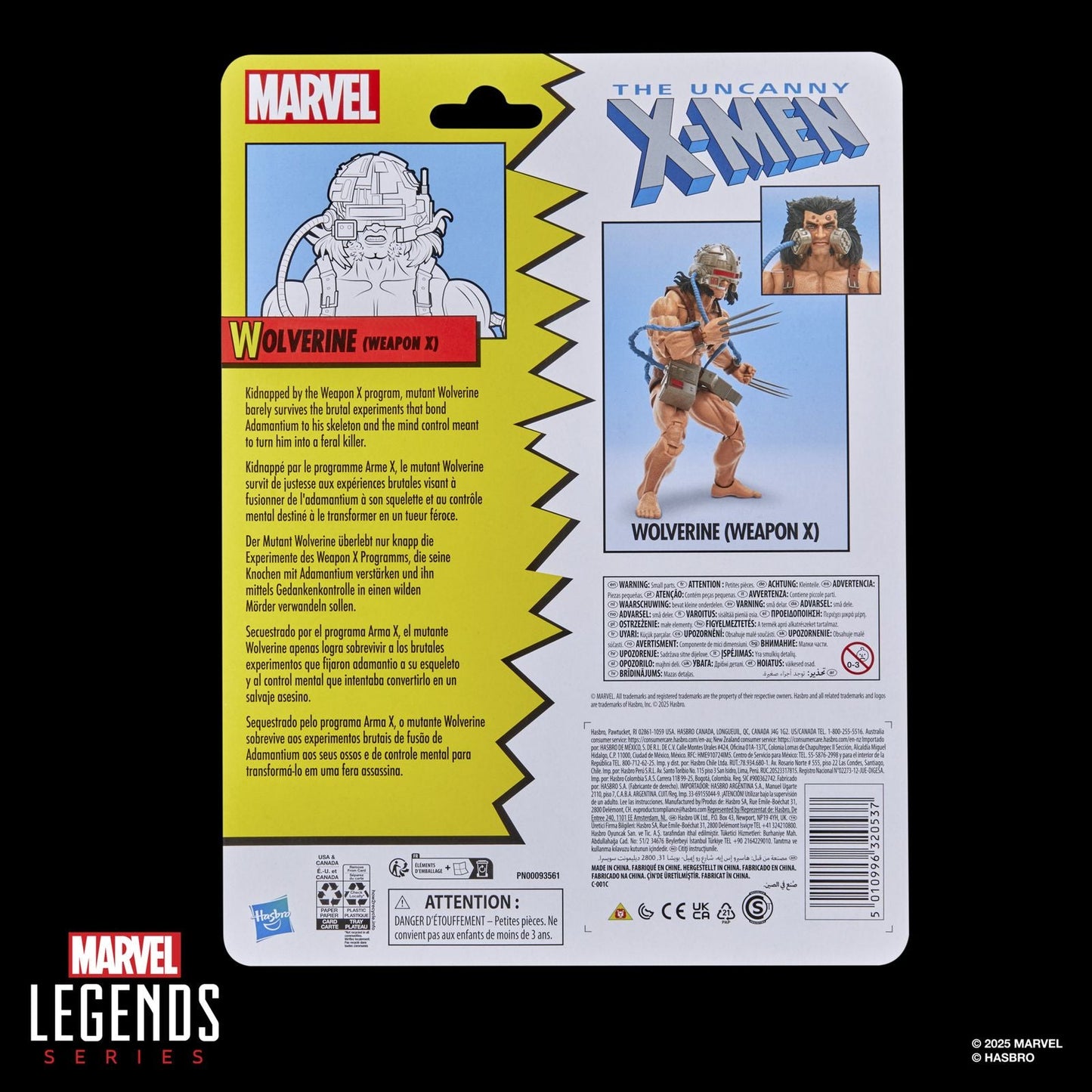 WOLVERINE (WEAPON X) FIGURA 15 CM X-MEN MARVEL LEGENDS SERIES