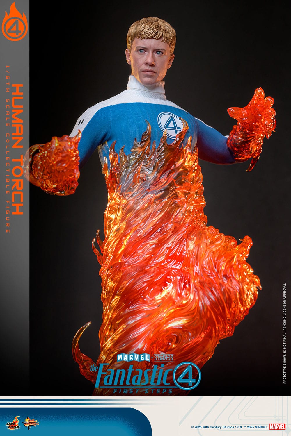 HOT TOYS - MARVEL - Figura Movie Masterpiece 1/6 Human Torch 30 cm