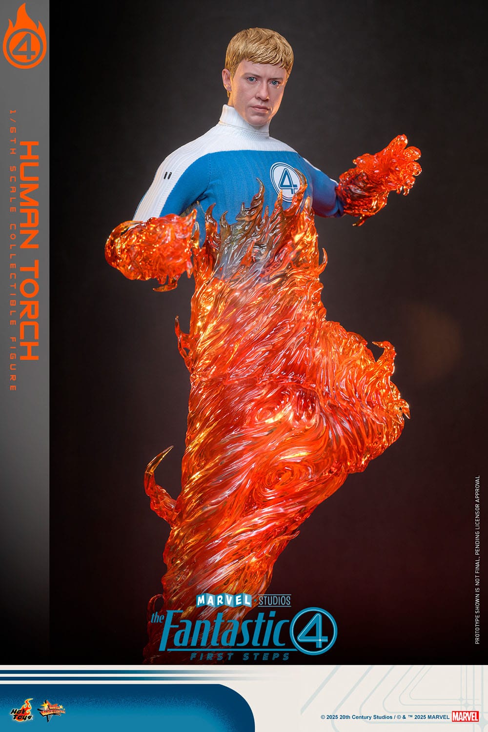 HOT TOYS - MARVEL - Figura Movie Masterpiece 1/6 Human Torch 30 cm