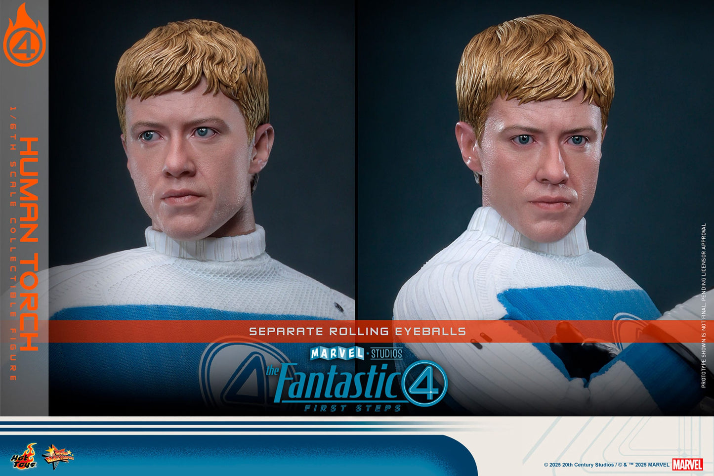 HOT TOYS - MARVEL - Figura Movie Masterpiece 1/6 Human Torch 30 cm