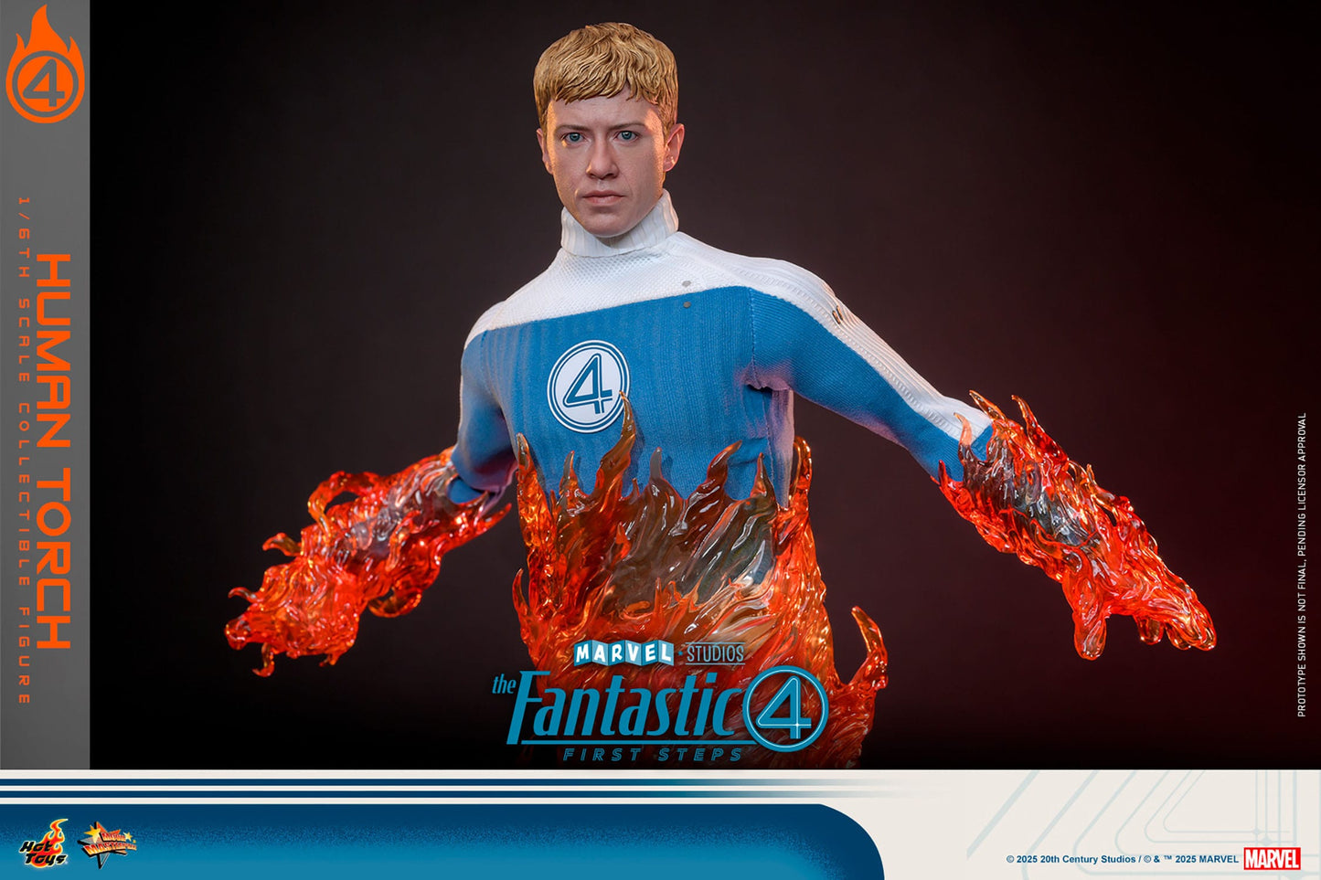 HOT TOYS - MARVEL - Figura Movie Masterpiece 1/6 Human Torch 30 cm