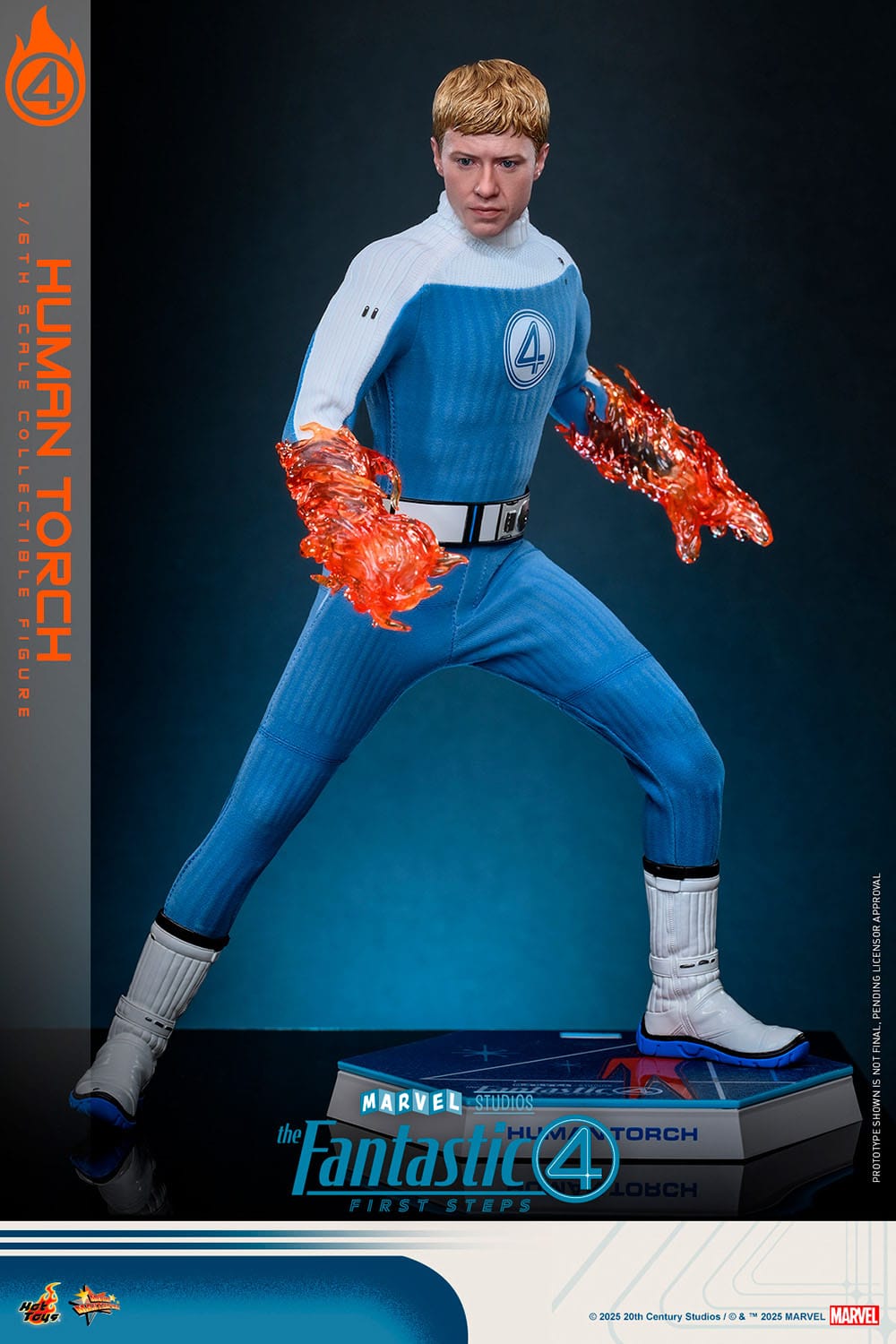 HOT TOYS - MARVEL - Figura Movie Masterpiece 1/6 Human Torch 30 cm
