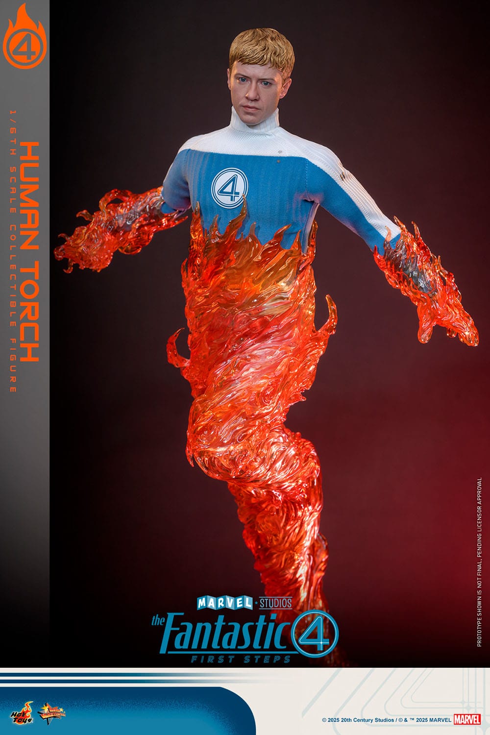 HOT TOYS - MARVEL - Figura Movie Masterpiece 1/6 Human Torch 30 cm