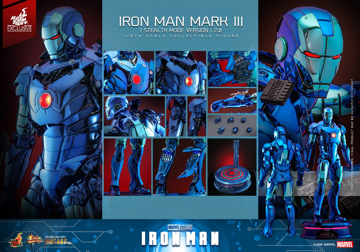 HOT TOYS - MARVEL - Figura Movie Masterpiece Diecast 1/6 Iron Man Mark III 33 cm