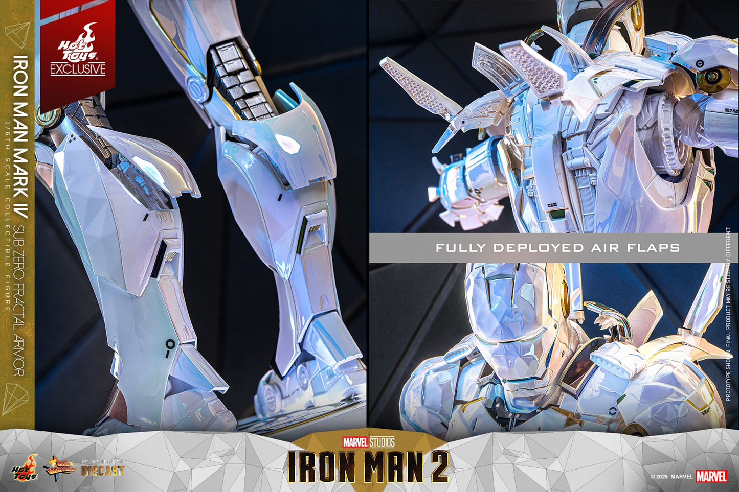 HOT TOYS - MARVEL - Figura Movie Masterpiece Diecast 1/6 Iron Man Mark IV (Sub-Zero Fractal Armor) 33 cm