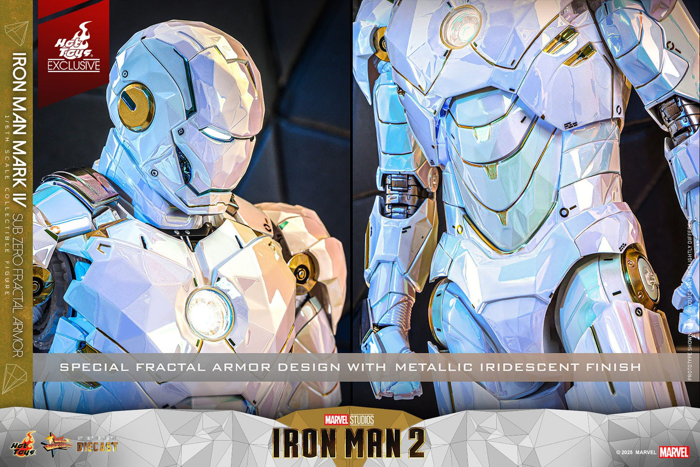HOT TOYS - MARVEL - Figura Movie Masterpiece Diecast 1/6 Iron Man Mark IV (Sub-Zero Fractal Armor) 33 cm