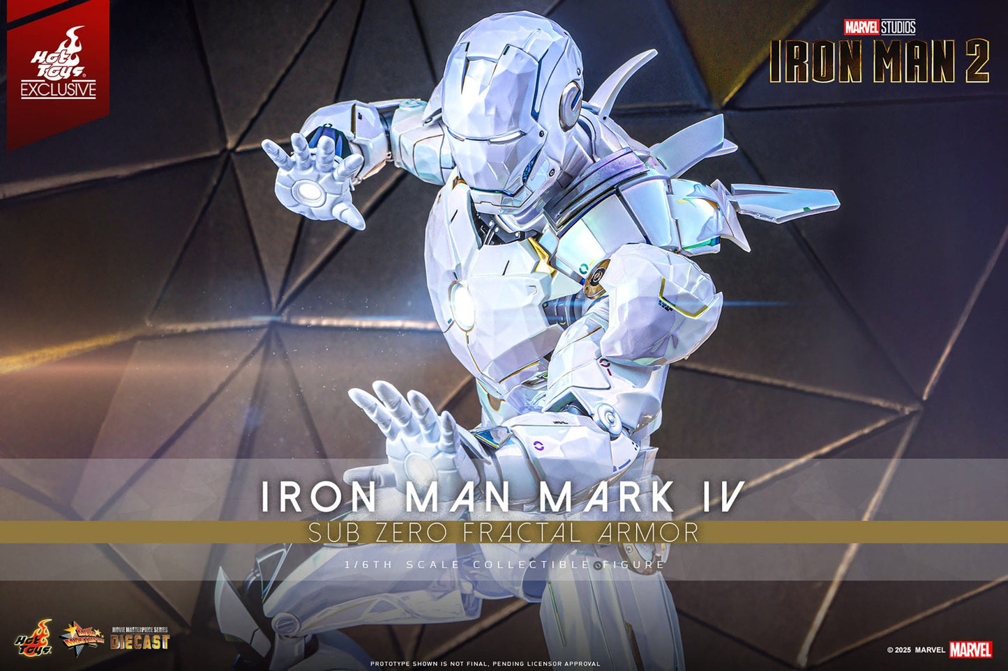 HOT TOYS - MARVEL - Figura Movie Masterpiece Diecast 1/6 Iron Man Mark IV (Sub-Zero Fractal Armor) 33 cm