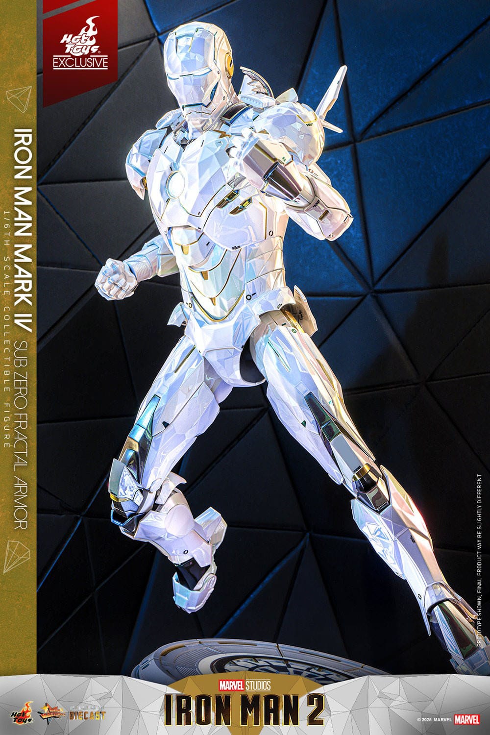 HOT TOYS - MARVEL - Figura Movie Masterpiece Diecast 1/6 Iron Man Mark IV (Sub-Zero Fractal Armor) 33 cm