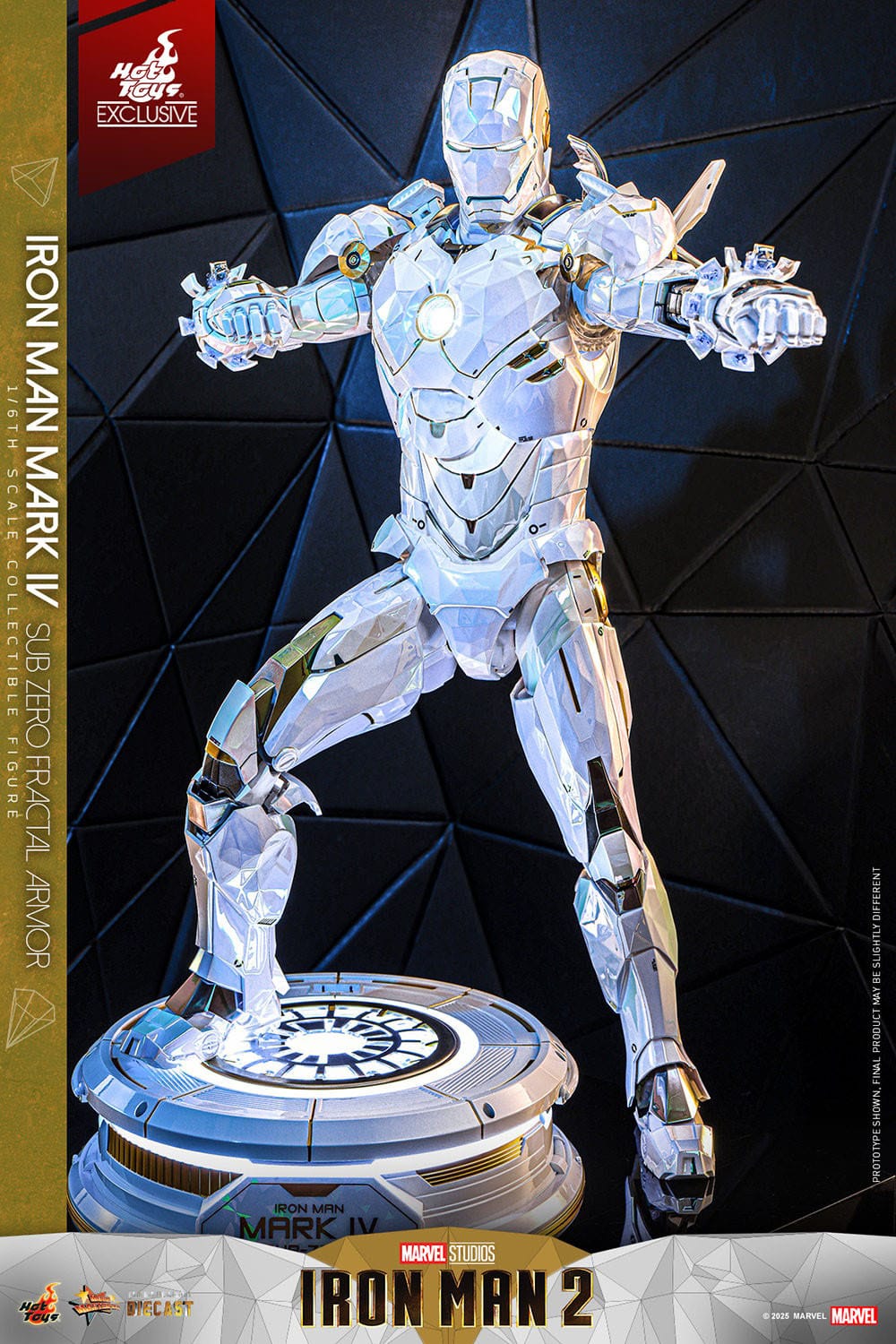 HOT TOYS - MARVEL - Figura Movie Masterpiece Diecast 1/6 Iron Man Mark IV (Sub-Zero Fractal Armor) 33 cm