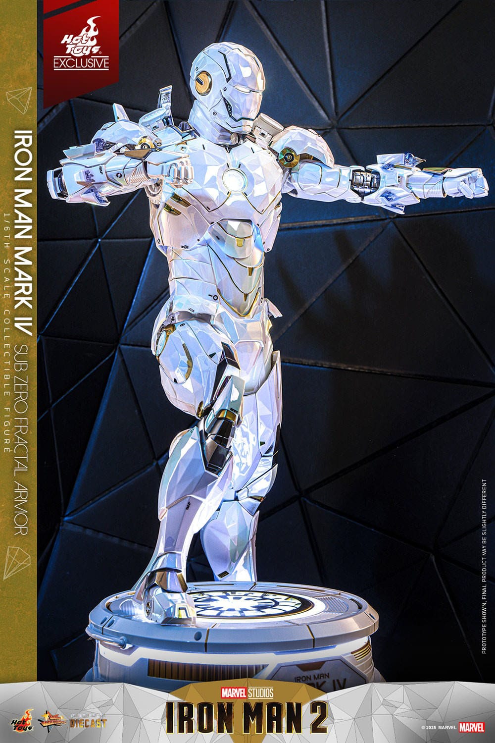 HOT TOYS - MARVEL - Figura Movie Masterpiece Diecast 1/6 Iron Man Mark IV (Sub-Zero Fractal Armor) 33 cm