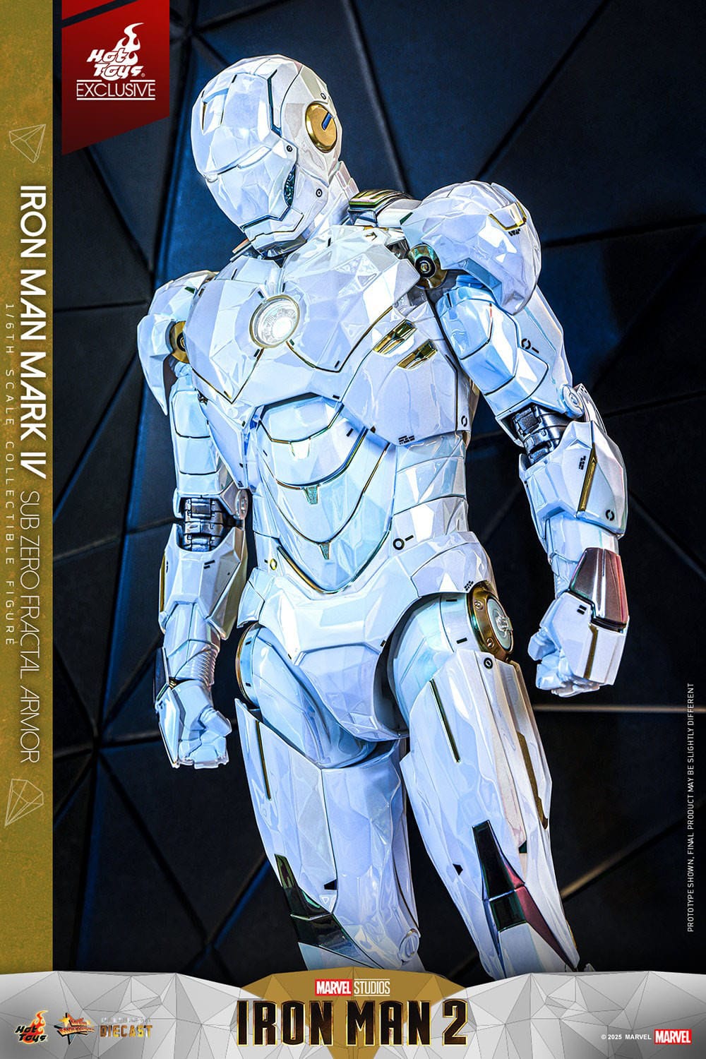 HOT TOYS - MARVEL - Figura Movie Masterpiece Diecast 1/6 Iron Man Mark IV (Sub-Zero Fractal Armor) 33 cm