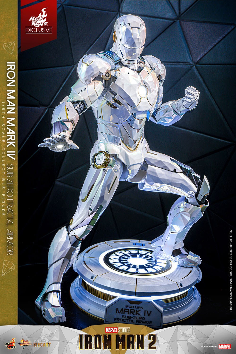 HOT TOYS - MARVEL - Figura Movie Masterpiece Diecast 1/6 Iron Man Mark IV (Sub-Zero Fractal Armor) 33 cm