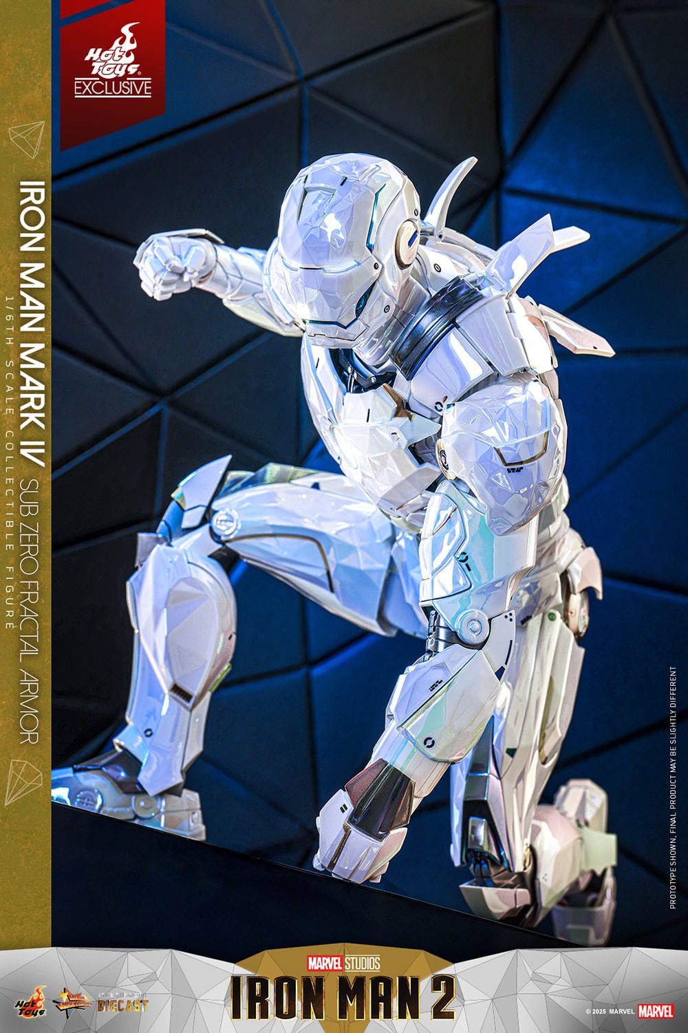 HOT TOYS - MARVEL - Figura Movie Masterpiece Diecast 1/6 Iron Man Mark IV (Sub-Zero Fractal Armor) 33 cm