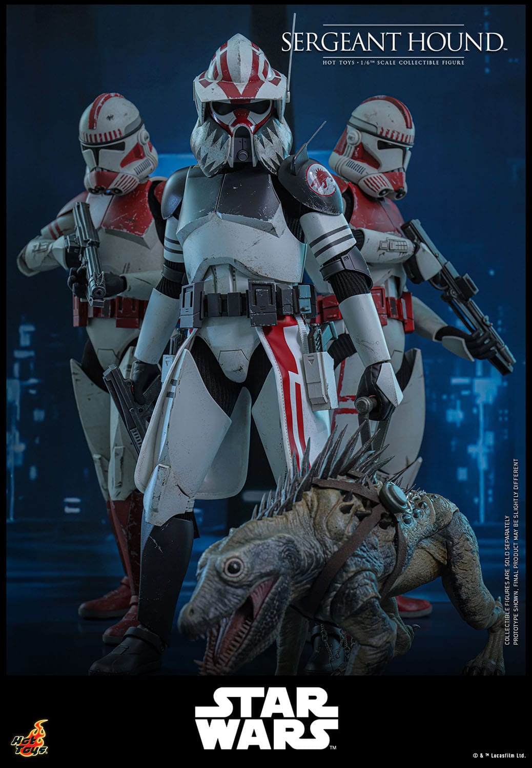 HOT TOYS - STAR WARS - Figura 1/6 Sergeant Hound 30 cm