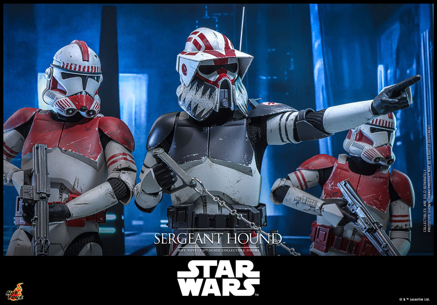 HOT TOYS - STAR WARS - Figura 1/6 Sergeant Hound 30 cm