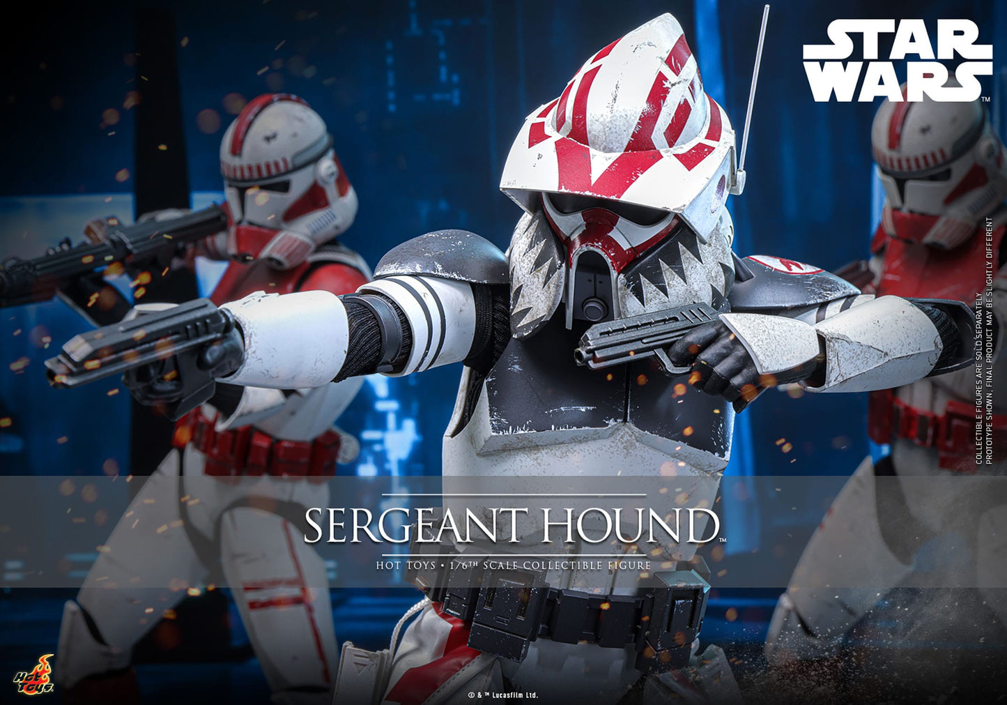 HOT TOYS - STAR WARS - Figura 1/6 Sergeant Hound 30 cm