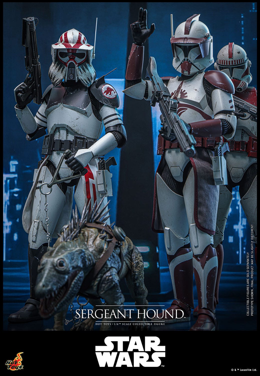 HOT TOYS - STAR WARS - Figura 1/6 Sergeant Hound 30 cm
