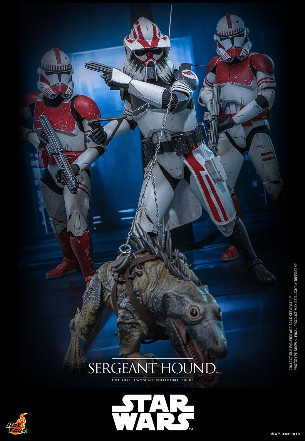 HOT TOYS - STAR WARS - Figura 1/6 Sergeant Hound 30 cm