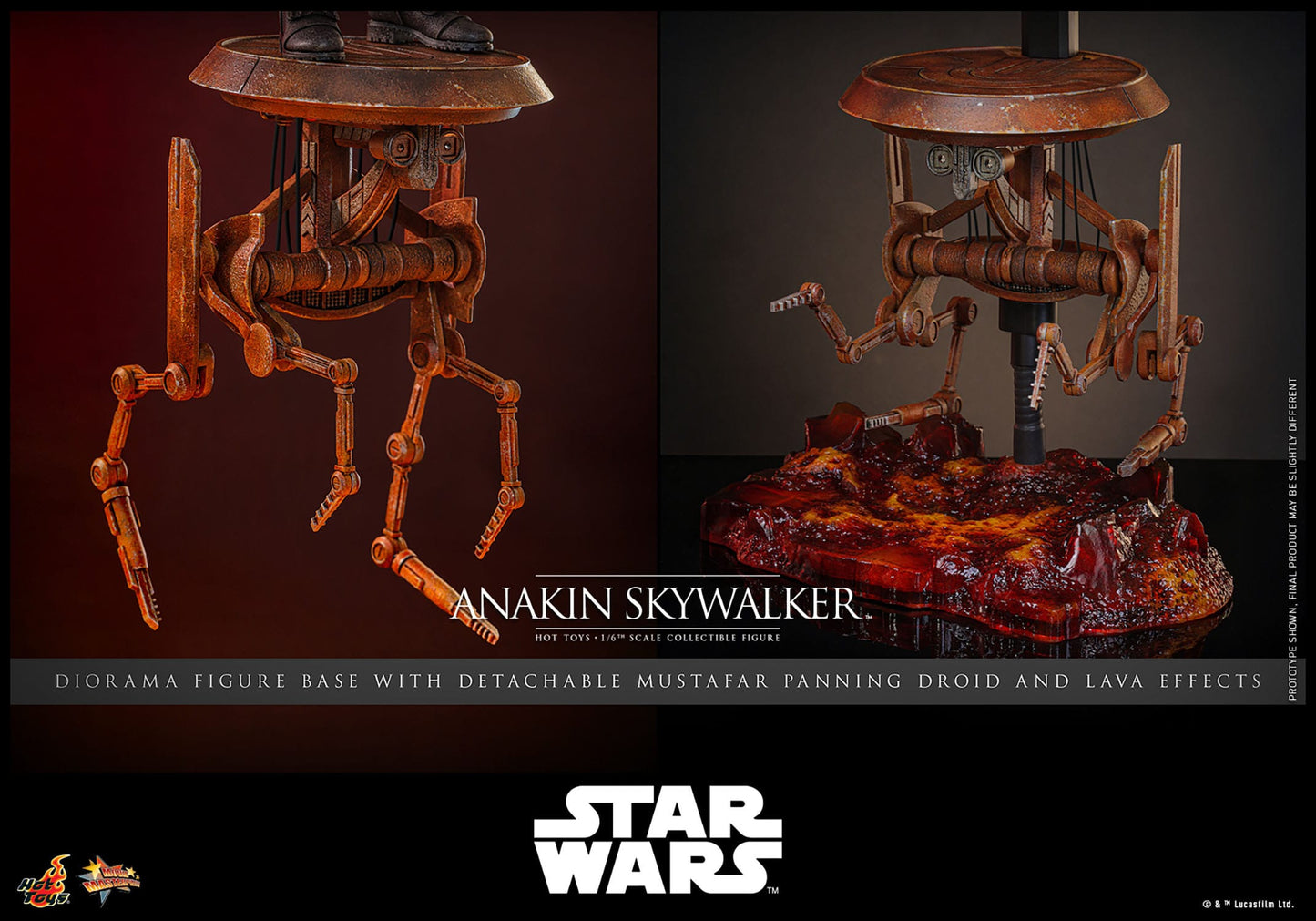 HOT TOYS - STAR WARS - Figura Movie Masterpiece 1/6 Anakin Skywalker 31 cm