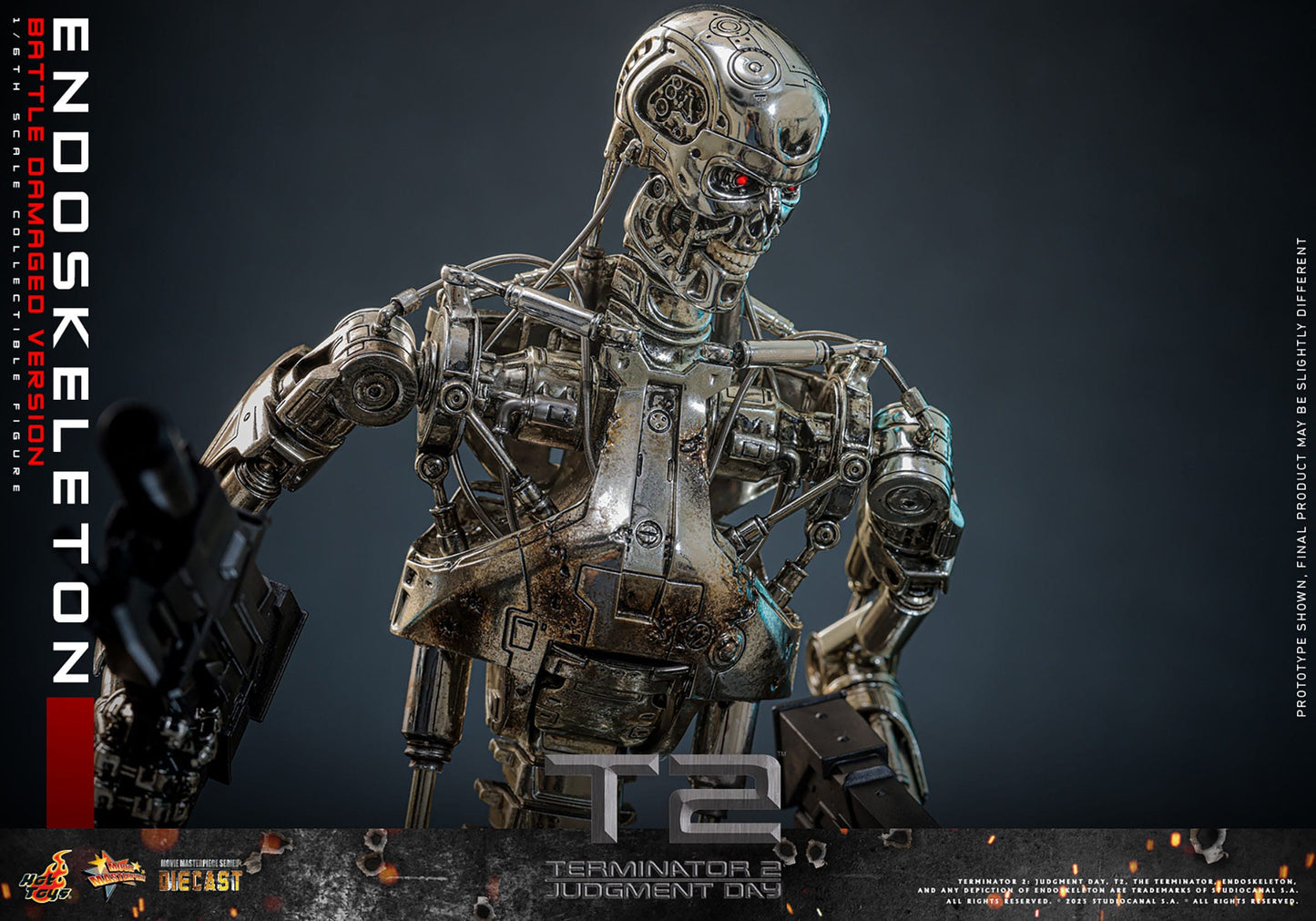 HOT TOYS - TERMINATOR - Figura Movie Masterpiece Die-cast 1/6 Endoesqueleto 31 cm