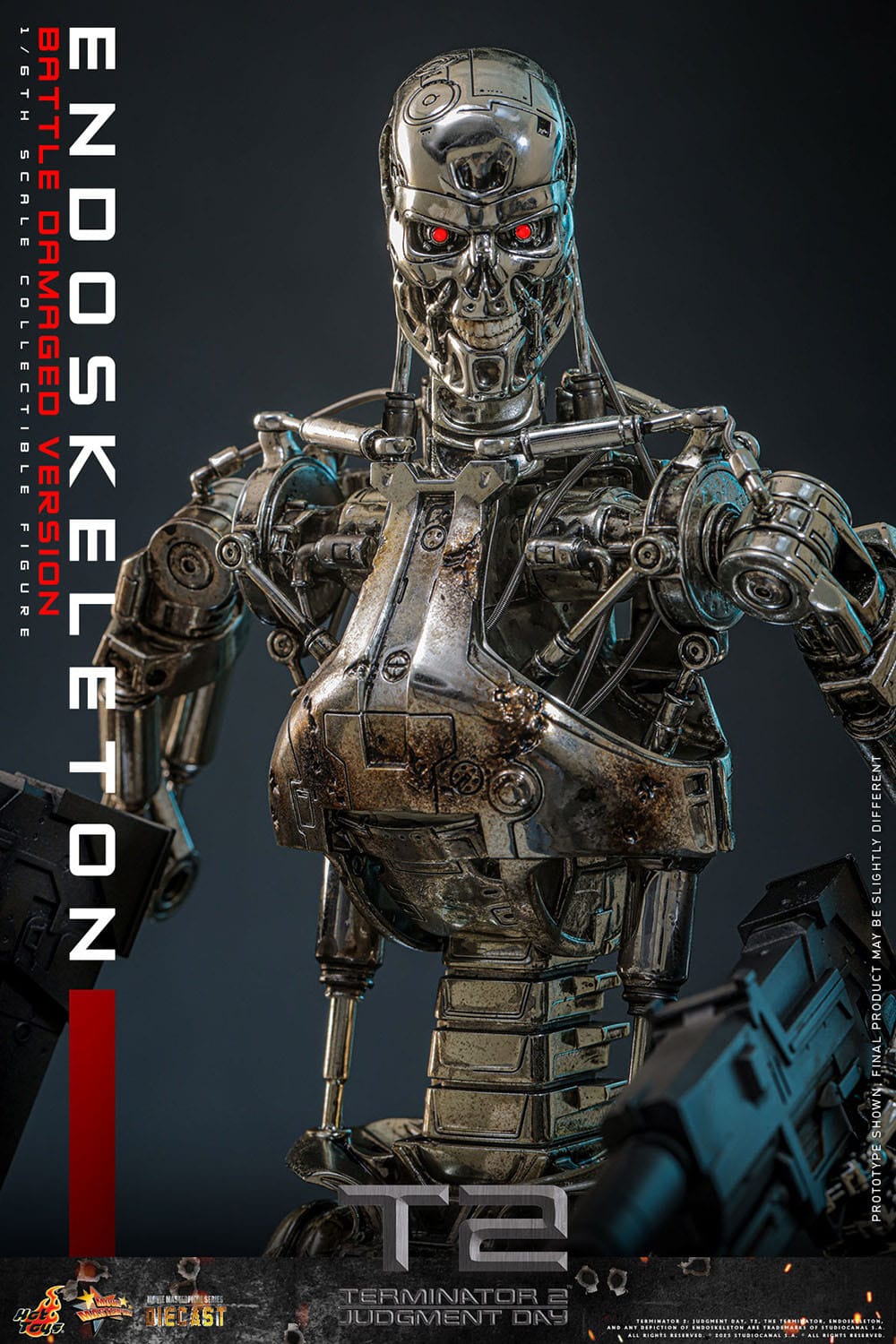 HOT TOYS - TERMINATOR - Figura Movie Masterpiece Die-cast 1/6 Endoesqueleto 31 cm