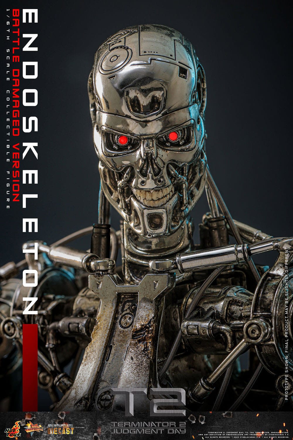 HOT TOYS - TERMINATOR - Figura Movie Masterpiece Die-cast 1/6 Endoesqueleto 31 cm