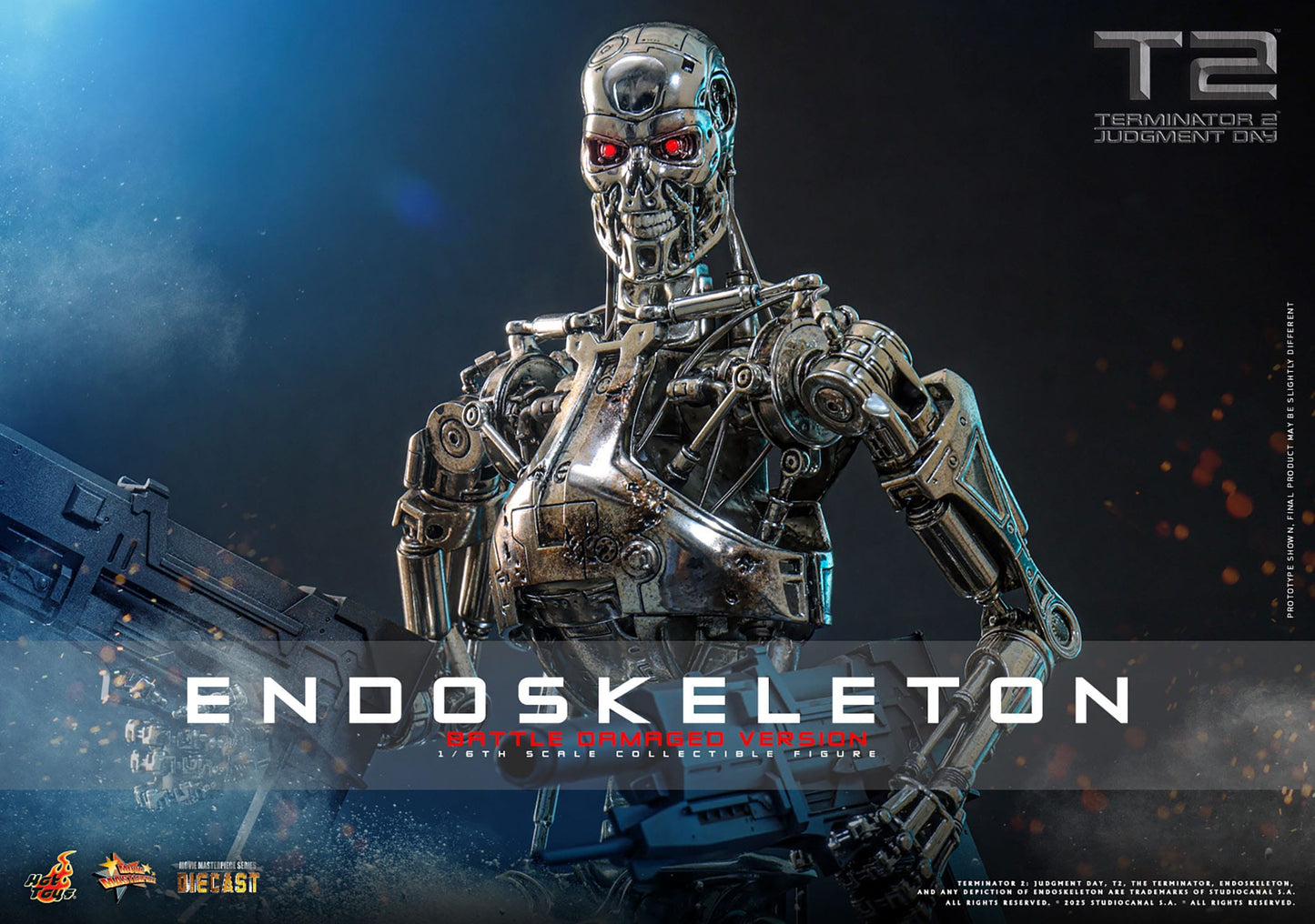 HOT TOYS - TERMINATOR - Figura Movie Masterpiece Die-cast 1/6 Endoesqueleto 31 cm