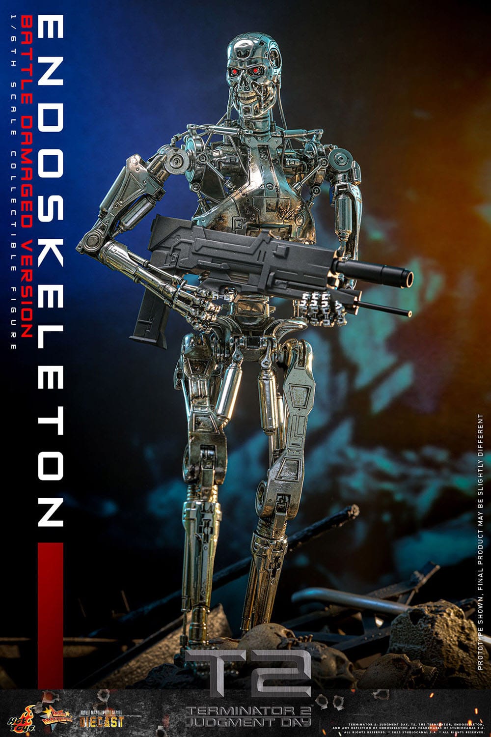 HOT TOYS - TERMINATOR - Figura Movie Masterpiece Die-cast 1/6 Endoesqueleto 31 cm