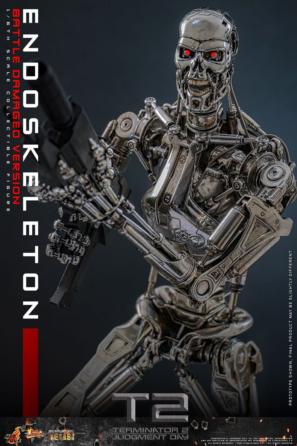 HOT TOYS - TERMINATOR - Figura Movie Masterpiece Die-cast 1/6 Endoesqueleto 31 cm